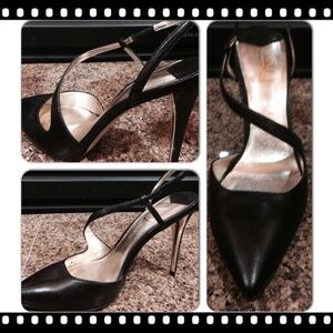 Black Strap Evening Sandals